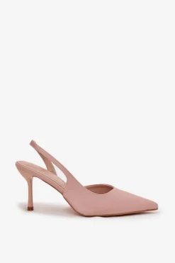 Damskie Boto Szpilki Z Odkrytymi Piętami Beżowe Lenira