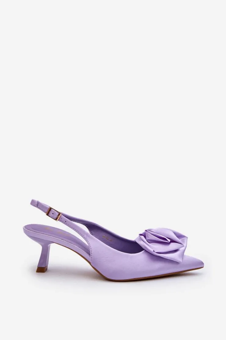 Outlet Boto Szpilki Z Ozdobą Fioletowe Ozena