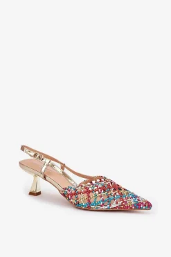Damskie Boto Szpilki Ze Szpiczastym Noskiem I Odkrytą Piętą Multikolor Umirana