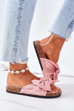 Boto Klapki Korkowe|Klapki Damskie Klasyczne*Sztruksowe Klapki Na Korku Różowe Summertime