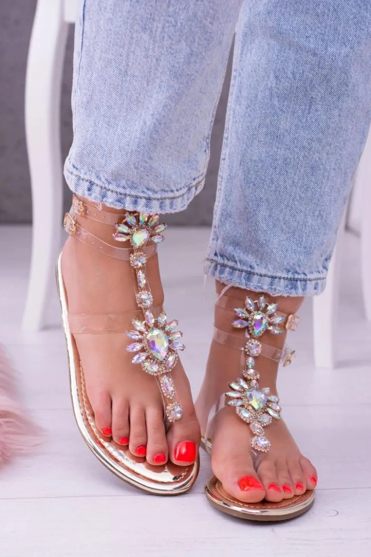 Damskie Boto Tanie Buty Lu Boo Eleganckie Transparentne Sandały Cyrkonie Nomire