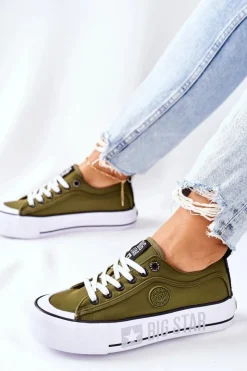 Clearance Big Star Shoes Tenisówki Na Platformie BIG STAR II274024 Khaki