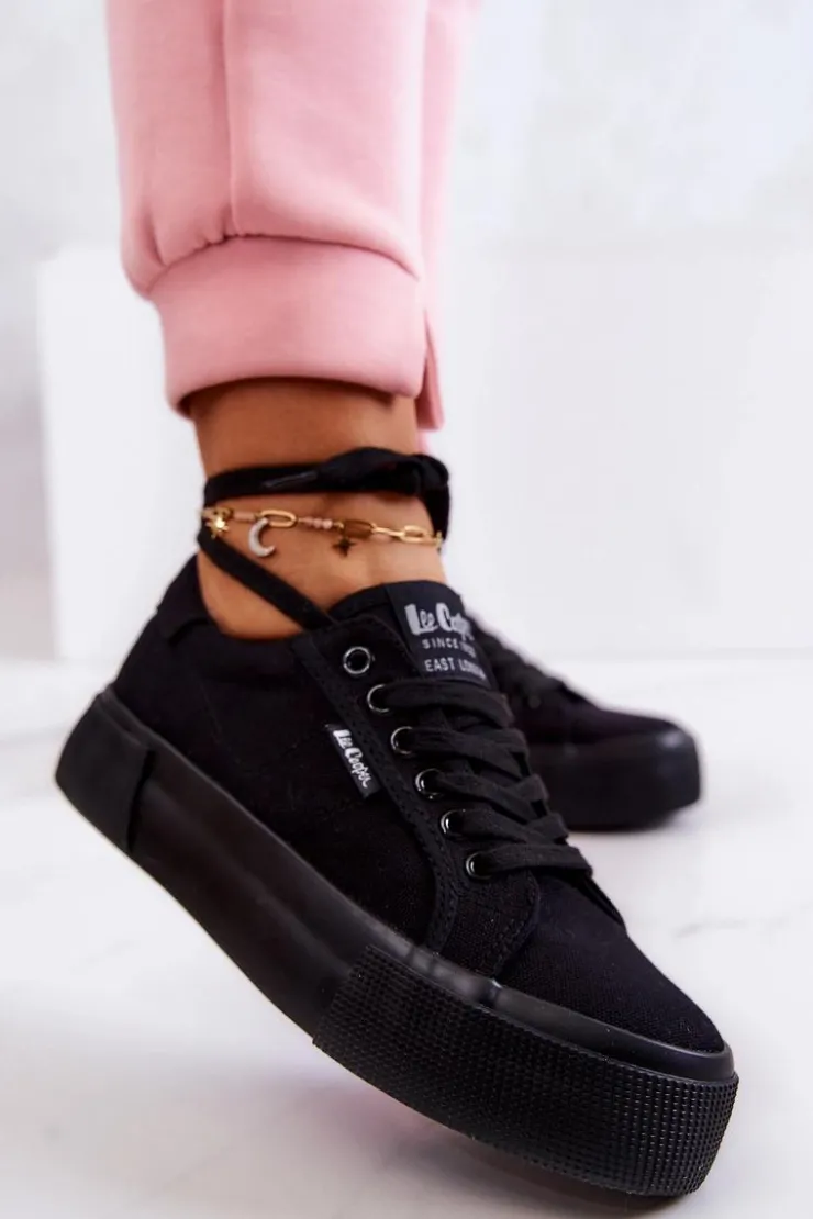 Lee Cooper Tenisówki Na Platformie LCW-22-31-0885L Czarne