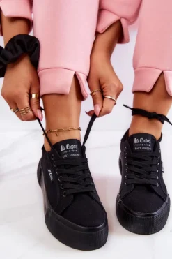Lee Cooper Tenisówki Na Platformie LCW-22-31-0885L Czarne