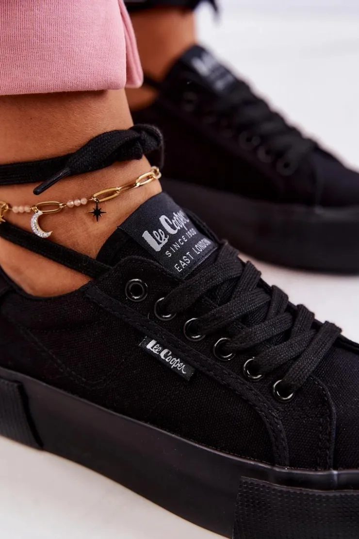 Lee Cooper Tenisówki Na Platformie LCW-22-31-0885L Czarne