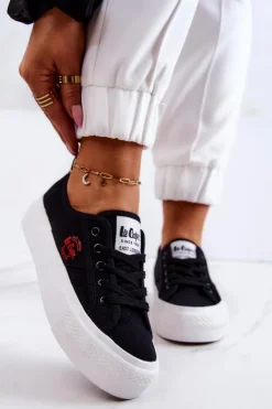 Lee Cooper Trampki Damskie Niskie*Tenisówki Na Platformie LCW-22-31-0835L Czarne