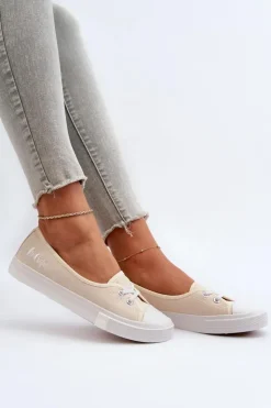 Best Lee Cooper Tenisówki Trampki Damskie LCW-24-31-2728 Beżowe