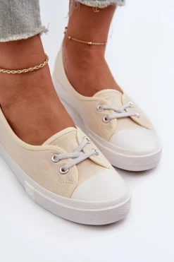 Best Lee Cooper Tenisówki Trampki Damskie LCW-24-31-2728 Beżowe