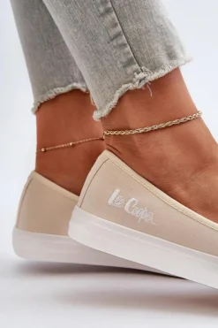 Best Lee Cooper Tenisówki Trampki Damskie LCW-24-31-2728 Beżowe