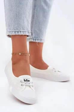 Lee Cooper Trampki Damskie Niskie*Tenisówki Trampki Damskie Z Haftem LCW-25-31-3447L Białe