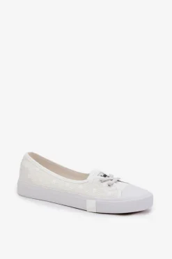 Lee Cooper Trampki Damskie Niskie*Tenisówki Trampki Damskie Z Haftem LCW-25-31-3447L Białe