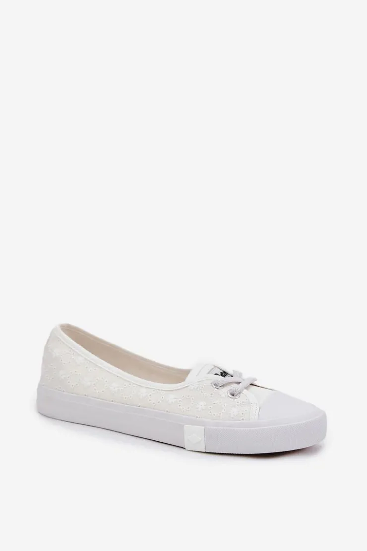 Lee Cooper Trampki Damskie Niskie*Tenisówki Trampki Damskie Z Haftem LCW-25-31-3447L Białe