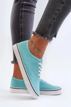 Boto Trampki Damskie Niskie*Tenisówki Trampki Damskie Klasyczne Niebieskie Olvali