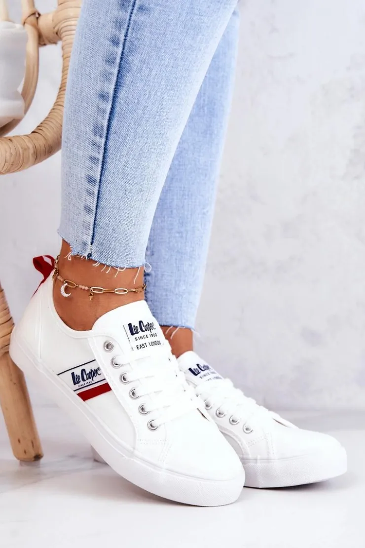 Outlet Lee Cooper Tenisówki Trampki LCW-22-31-0830L Białe