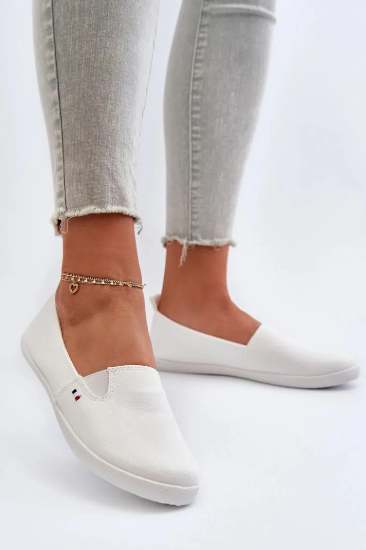 Evento Trampki Damskie Slip-On|Trampki Damskie Niskie*Tenisówki Trampki Slip-On Damskie Białe Adrancia Biały