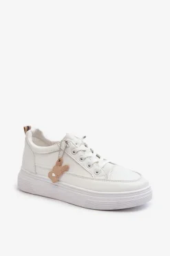 Buty damskie Vinceza Sneakersy Damskie*Trampki Buty Sportowe Damskie Na Platformie Z Ozdobą Białe Vinceza 13613