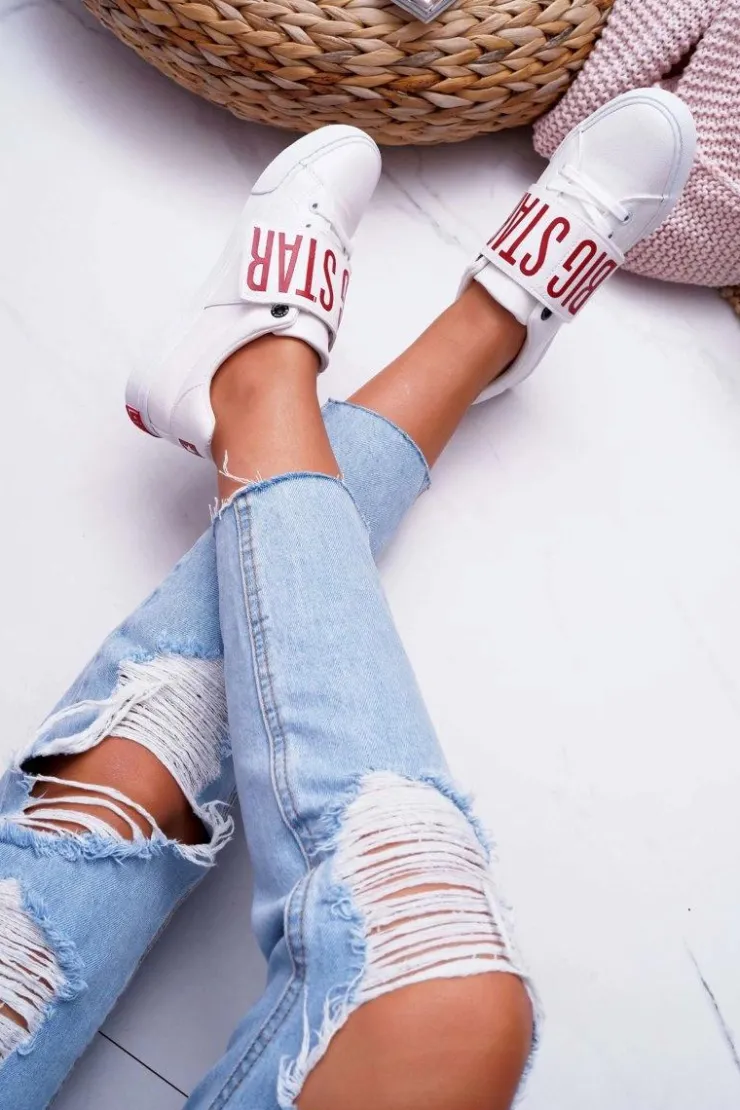 Damskie Big Star Shoes Trampki Damskie Big Star Białe EE274039