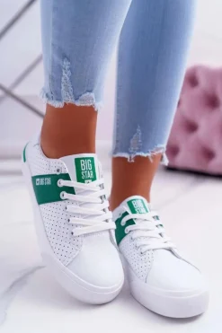 Big Star Shoes Trampki Damskie Big Star|Trampki Damskie Niskie*Trampki Damskie Big Star Białe EE274336