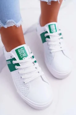 Big Star Shoes Trampki Damskie Big Star|Trampki Damskie Niskie*Trampki Damskie Big Star Białe EE274336