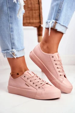 Sale Big Star Shoes Trampki Damskie Big Star Różowe GG274103