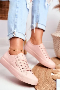 Sale Big Star Shoes Trampki Damskie Big Star Różowe GG274103