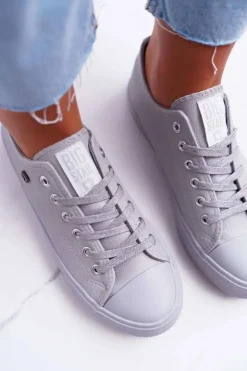 Damskie Big Star Shoes Trampki Damskie Big Star Jasnoszare EE274394