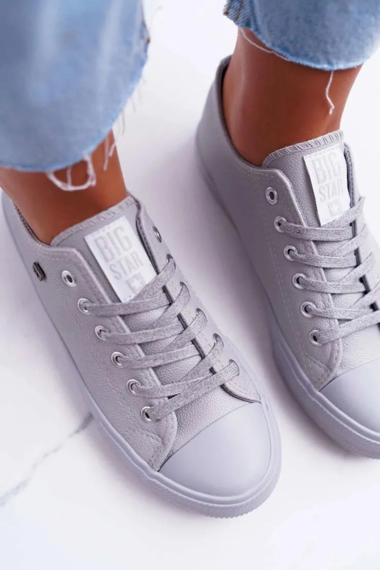 Damskie Big Star Shoes Trampki Damskie Big Star Jasnoszare EE274394