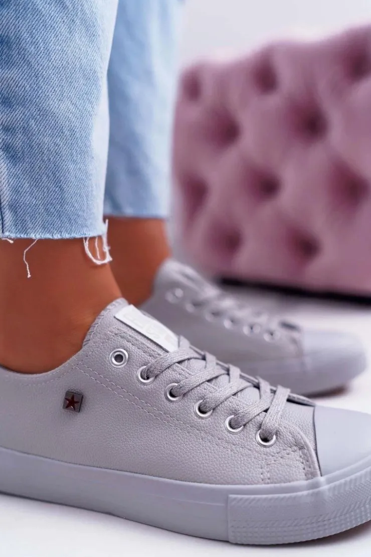 Damskie Big Star Shoes Trampki Damskie Big Star Jasnoszare EE274394