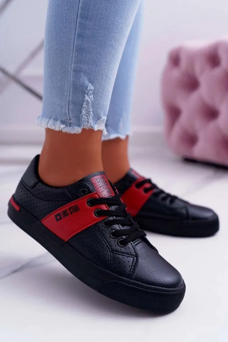 New Big Star Shoes Trampki Damskie Big Star Czarne EE274339