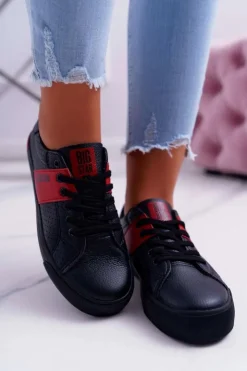 New Big Star Shoes Trampki Damskie Big Star Czarne EE274339