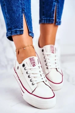 Damskie Big Star Shoes Trampki Damskie Big Star Białe GG274140