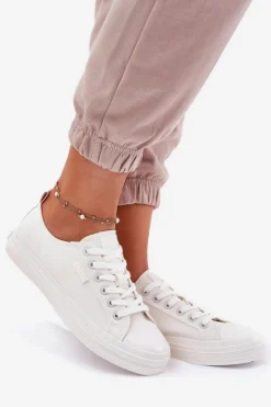 Big Star Shoes Trampki Damskie Big Star|Trampki Damskie Niskie*Trampki Damskie Big Star RR274730 Białe Biały