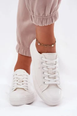 Big Star Shoes Trampki Damskie Big Star|Trampki Damskie Niskie*Trampki Damskie Big Star RR274730 Białe Biały