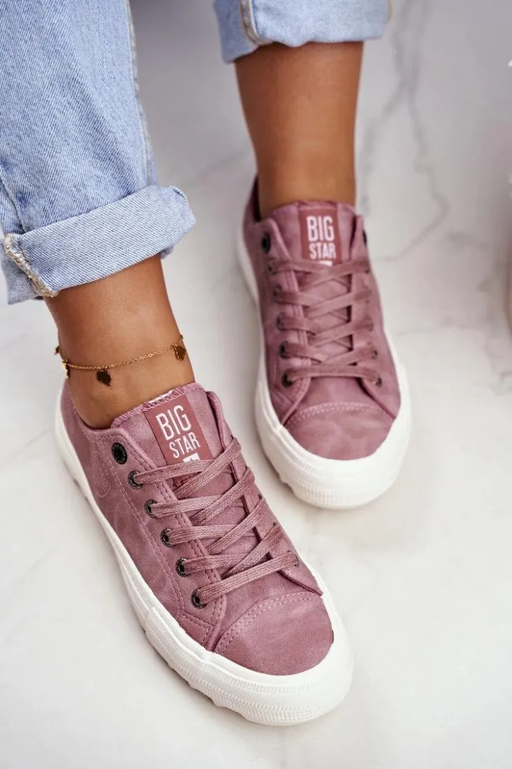 Hot Big Star Shoes Trampki Damskie Big Star Różowe GG274111