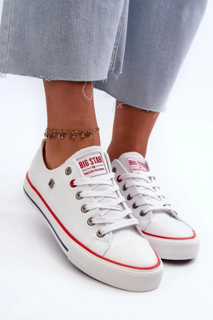 Big Star Shoes Trampki Damskie Big Star NN274656 HI-POLY SYSTEM Białe