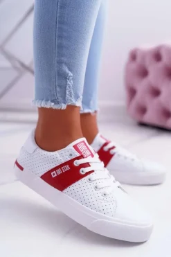 Damskie Big Star Shoes Trampki Damskie Big Star Białe EE274337