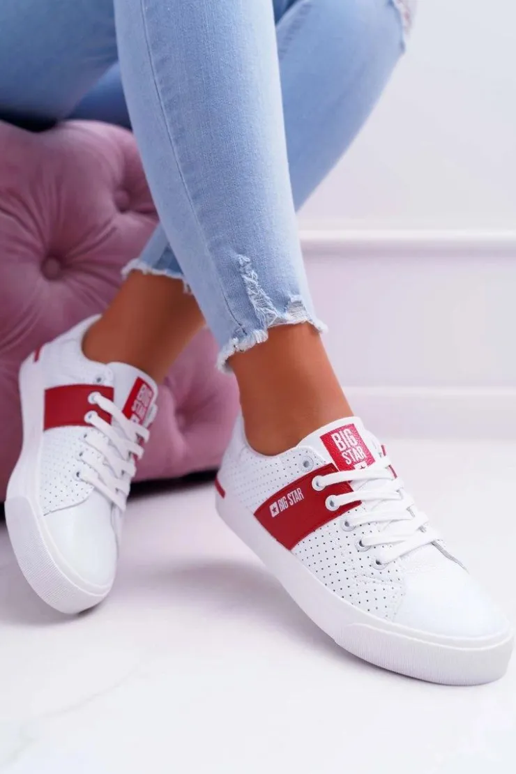 Damskie Big Star Shoes Trampki Damskie Big Star Białe EE274337