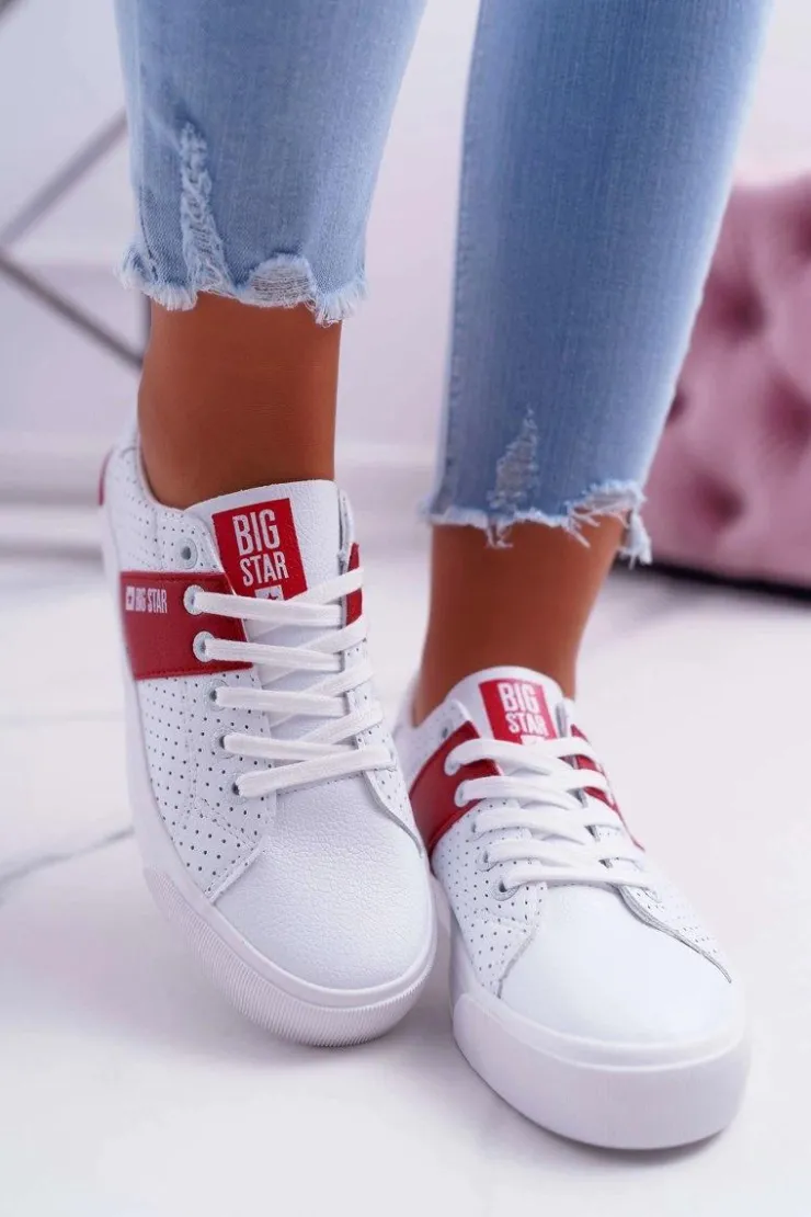 Damskie Big Star Shoes Trampki Damskie Big Star Białe EE274337