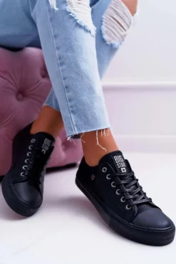 Big Star Shoes Trampki Damskie Big Star|Trampki Damskie Niskie*Trampki Damskie Big Star Czarne EE274384
