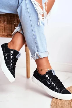 Big Star Shoes Trampki Damskie Big Star|Trampki Damskie Niskie*Trampki Damskie Big Star Czarne DD274446