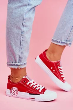 Discount Cross Jeans Trampki Damskie Czerwone FF2R4074C