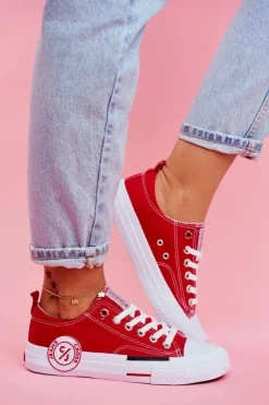 Discount Cross Jeans Trampki Damskie Czerwone FF2R4074C