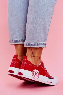 Discount Cross Jeans Trampki Damskie Czerwone FF2R4074C