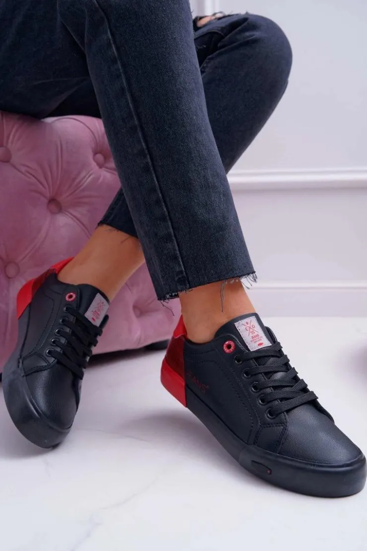 Damskie Cross Jeans Trampki Damskie Czarne EE2R4019C