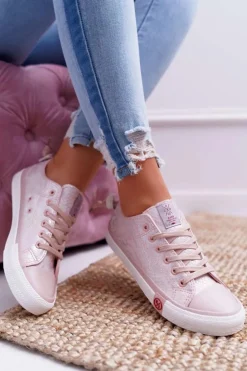 Cross Jeans Trampki Damskie Cross Jeans*Trampki Damskie Różowe DD2R4058