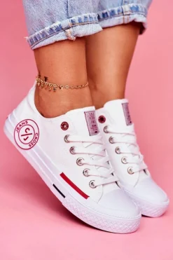 Outlet Cross Jeans Trampki Damskie Białe FF2R4072C