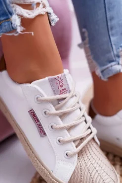 Cross Jeans Trampki Damskie Niskie*Trampki Damskie Białe DD2R4095