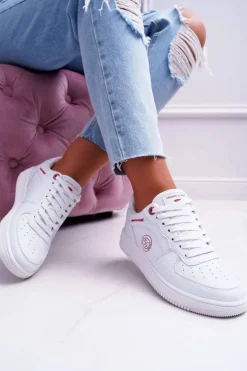 Damskie Cross Jeans Trampki Damskie Białe EE2R4143C