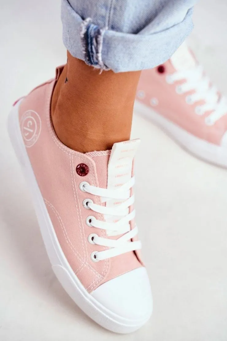 Damskie Cross Jeans Trampki Damskie Różowe FF2R4019C