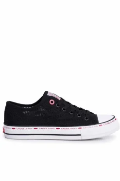 Damskie Cross Jeans Trampki Damskie Czarne Siateczka FF2R4015C